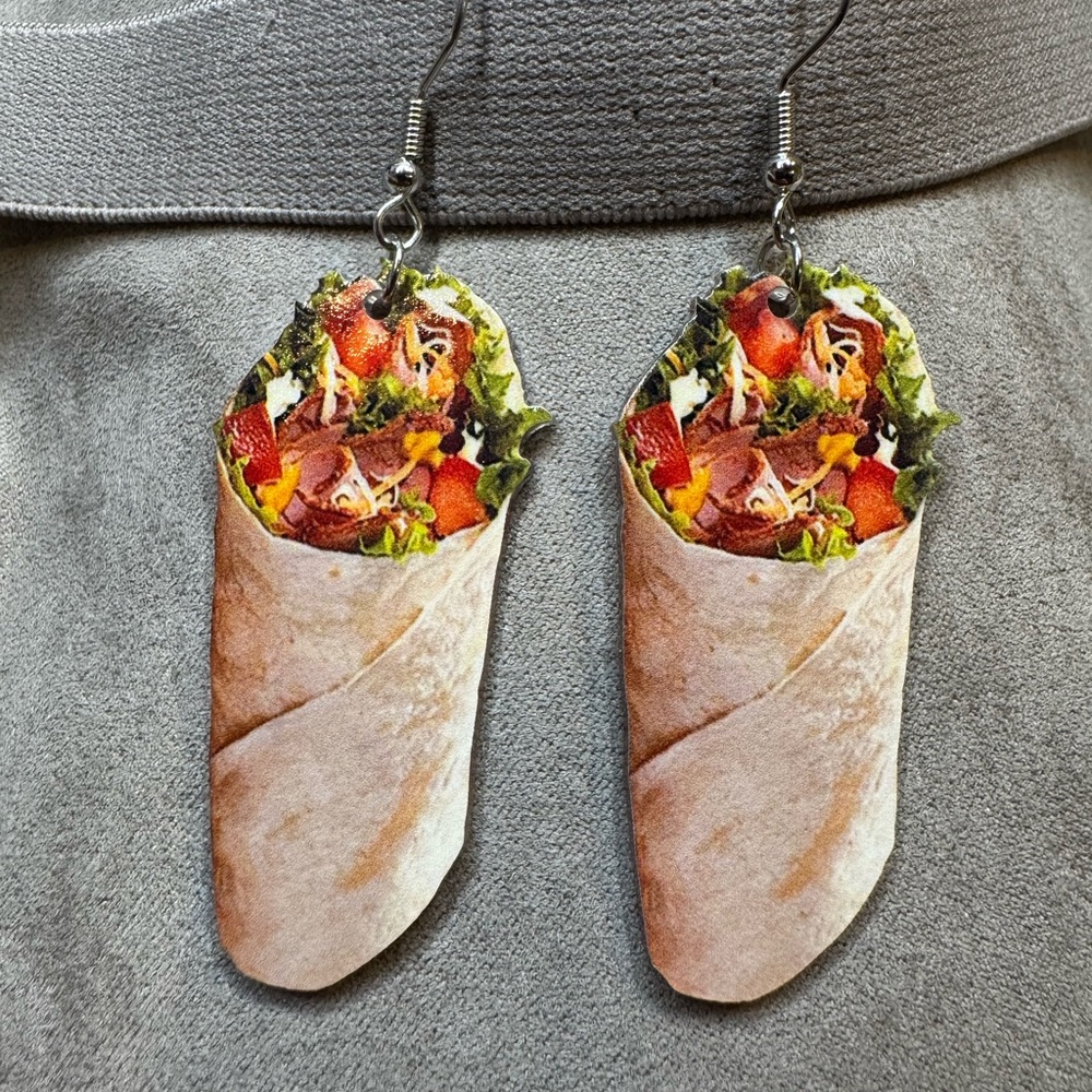 Unique Burrito Earrings
